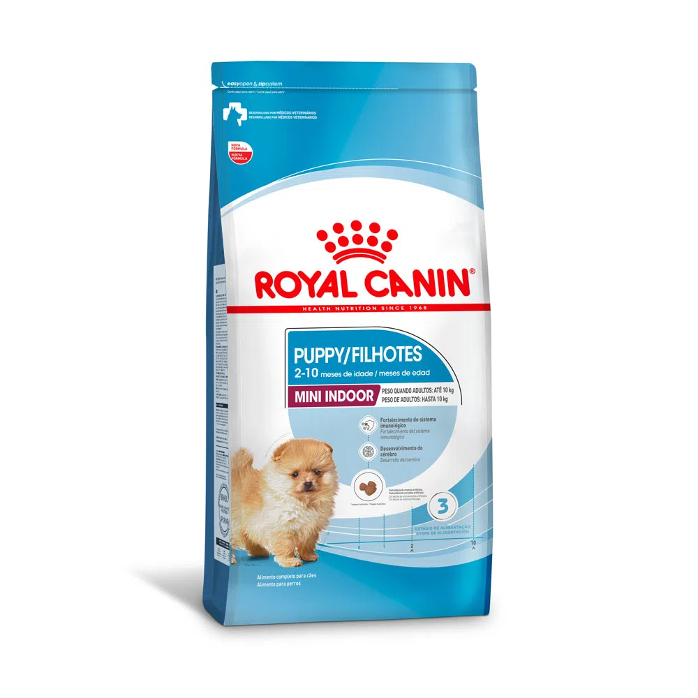 Ração Royal Canin Mini Indoor Cães Filhotes 2,5kg