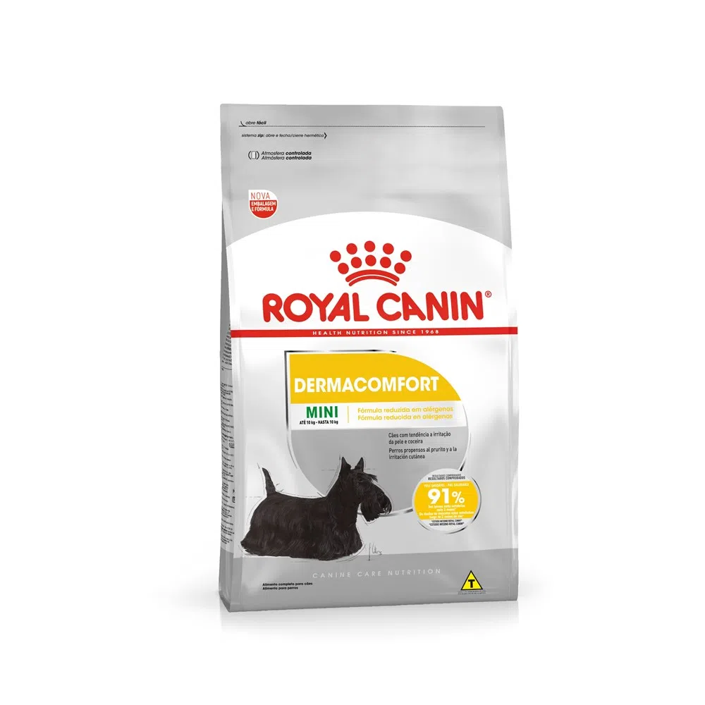 Ração Royal Canin Mini Dermacomfort Cães Adultos e Idosos 7,5kg