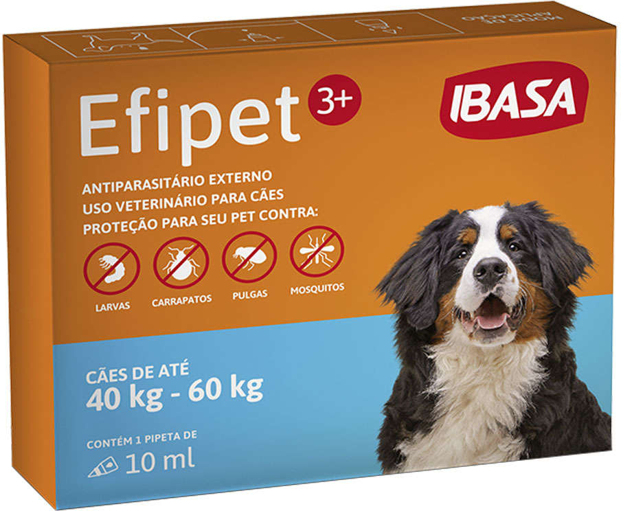 Antiparasitário Externo Ibasa Efipet para Cães de 40 à 60 Kg