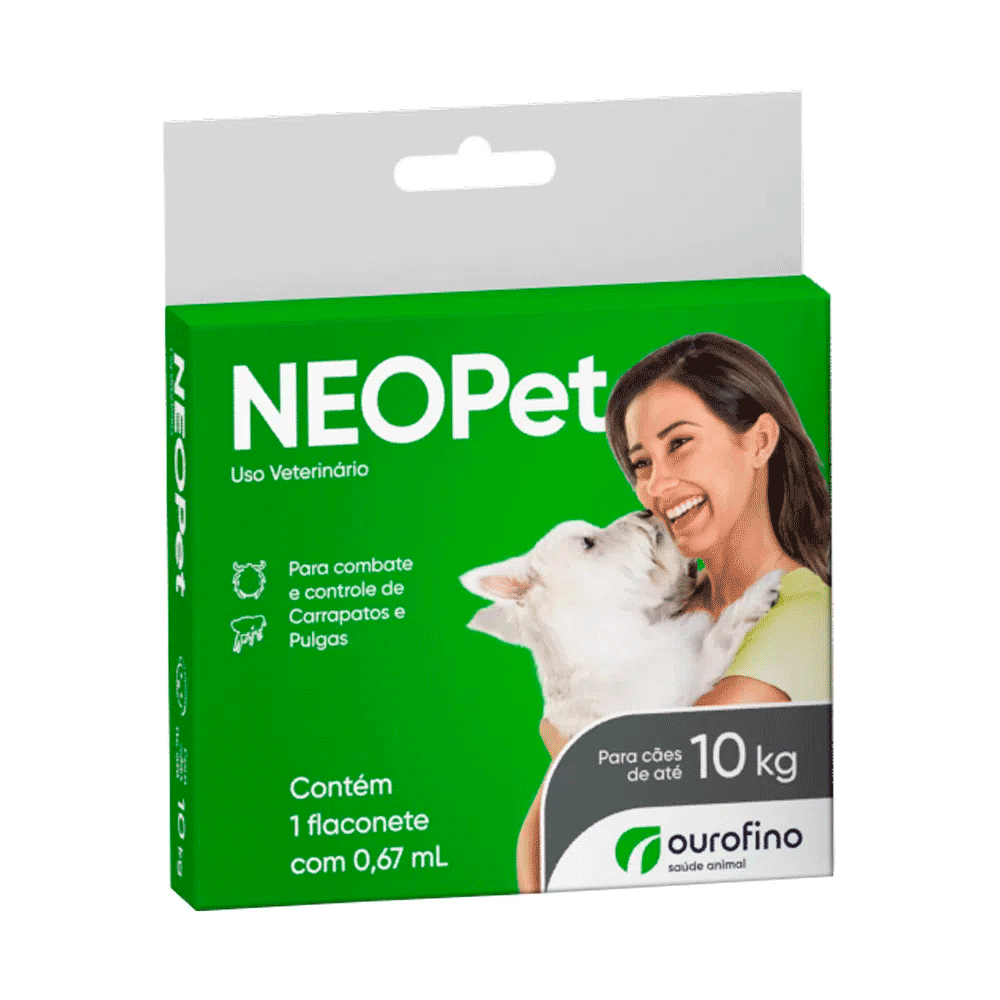 Antipulgas e Carrapatos Neopet Cães até 10Kg 0,67 ml