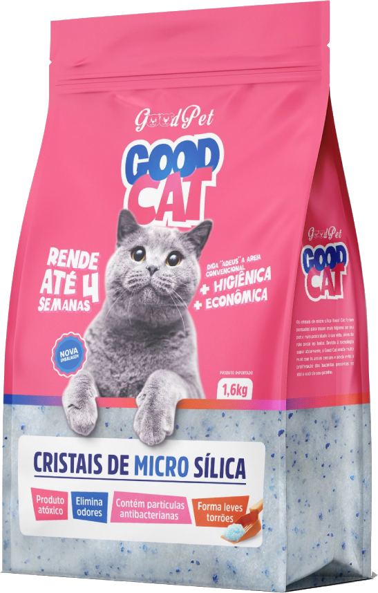 Areia Sanitária PetLike Good Cat Cristais de Micro Sílica 1,6 Kg