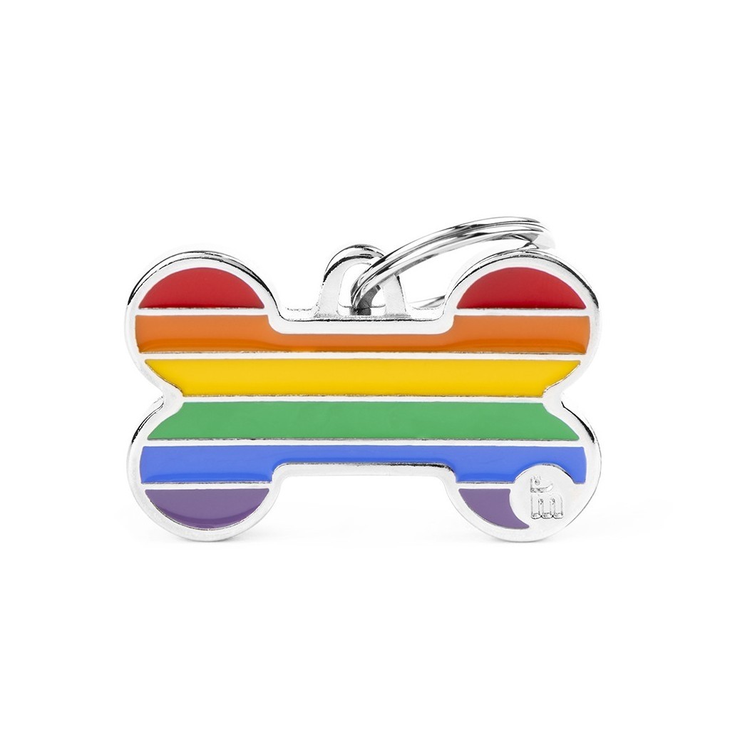 Medalha ID Rainbow Osso Grande