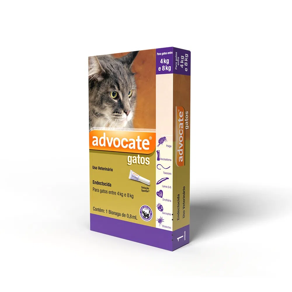 Antipulgas Advocate Gatos entre 4 e 8kg 1 pipeta