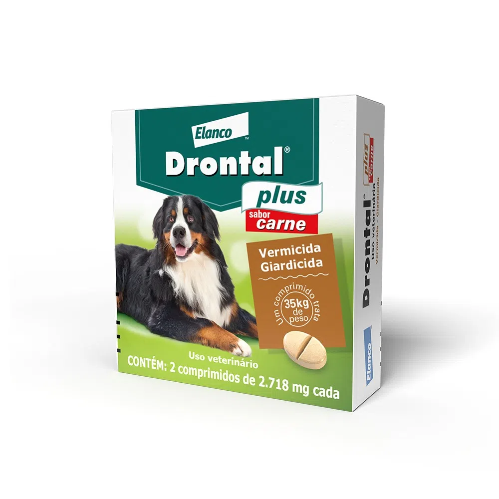 Vermífugo Drontal Plus Cães até 35 kg 2 Comprimidos