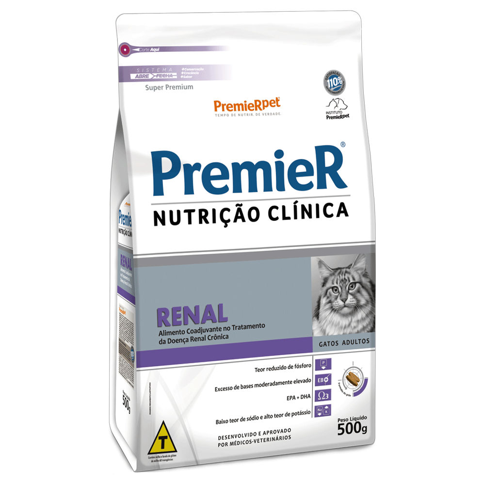 Ração Premier Nutrição Clínica Renal Gatos Adultos 500 g