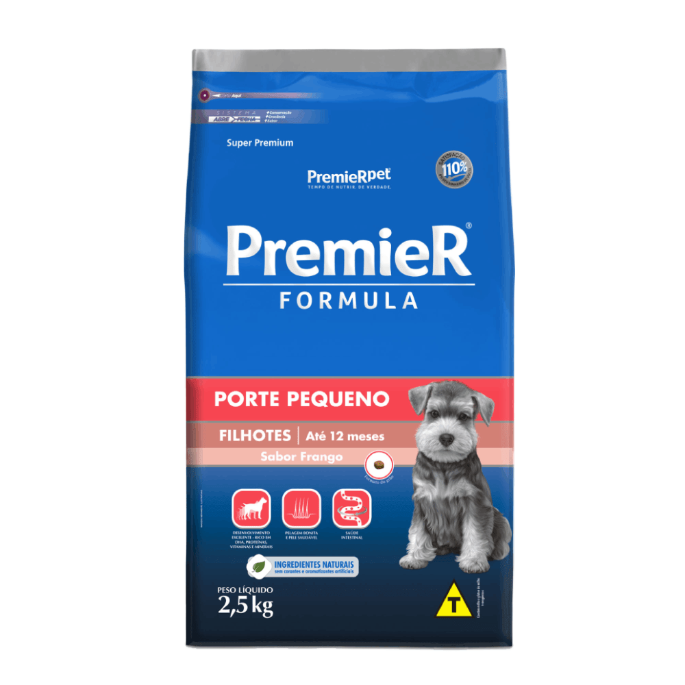 Ração Premier Formula Cães Filhotes Raças Pequenas Frango 2,5 kg