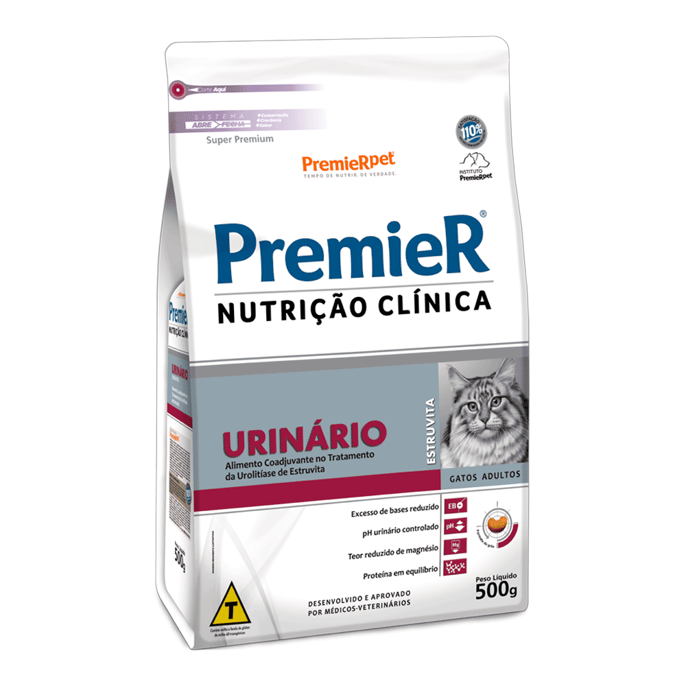 Ração Premier Nutrição Clínica Urinário Gatos Adultos 500 g