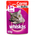 Ração Úmida Whiskas Sachê Carne ao Molho Gatos Adultos 85 g